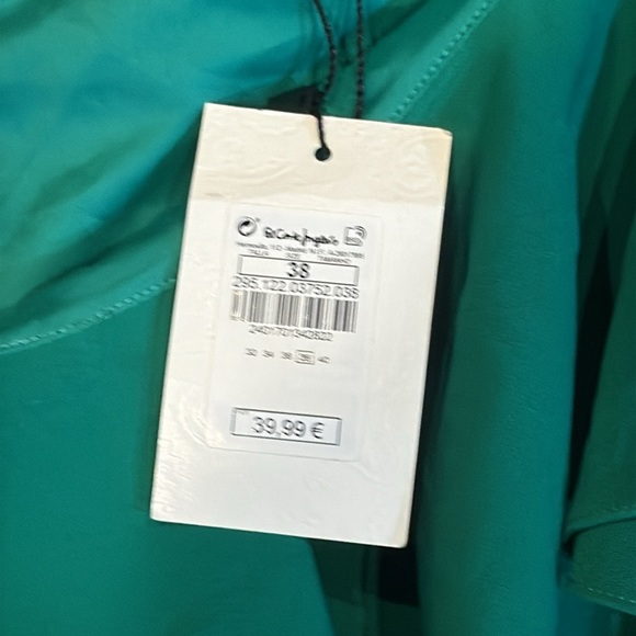 NWT! Green Coast Size 38 Asymmetrical Neckline Ruffle Dress from El Corte Inglés - Picture 4 of 9